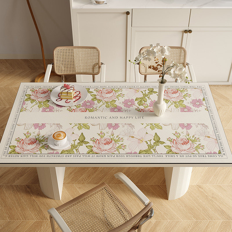 田园风高级感餐桌垫子防水防油免洗防烫茶几桌布电视柜垫餐边垫子,居家布艺,桌布,淘宝优惠券,粉丝福利购,淘宝优惠卷
