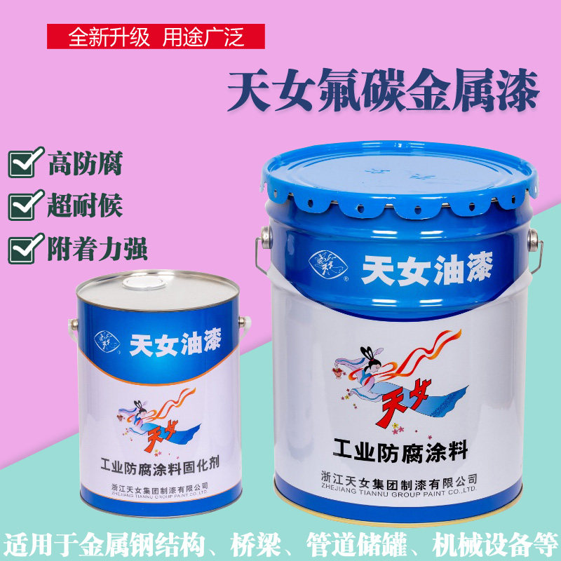 天女金属氟碳漆环氧富锌底漆工业防腐油漆桥梁工厂管道储罐钢结构