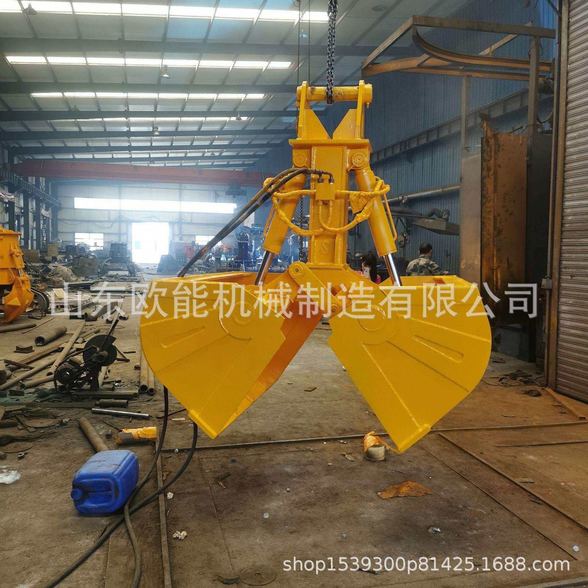 钩机挖淤泥贝型斗 挖掘机抓沙斗源头销售铲煤贝壳斗送货