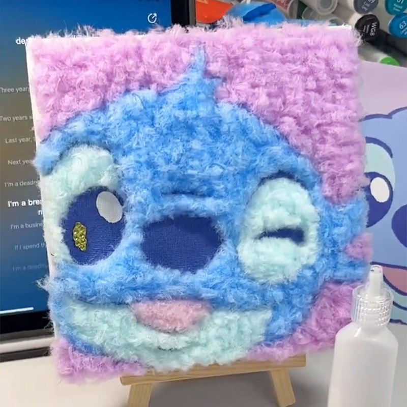 草莓熊毛球画diy立体手工毛球粘贴画绒球儿童制作材料包2023新款