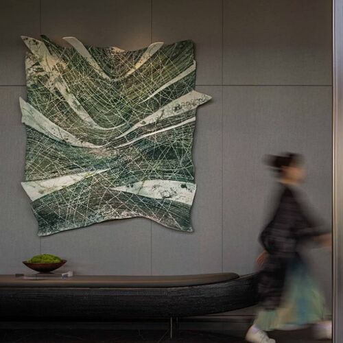现代客厅画玄关过道立体雕刻装饰画售楼处样板间别墅挂画