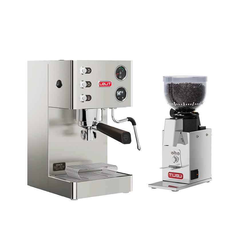Lelit 咖啡机 PL81T萃取奶泡一体机家用意式半自动黄铜锅炉磨豆机