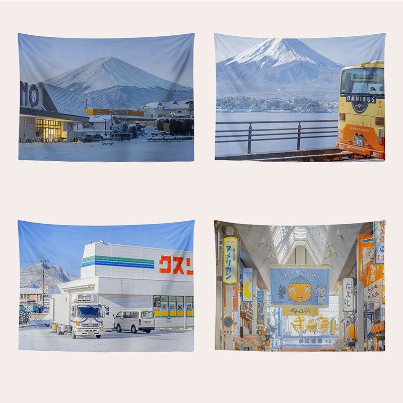 小武拉莫 日系风景挂布背景布卧室房间床头墙面改造宿舍装饰墙布,居家布艺,挂毯/壁毯,淘宝优惠券,粉丝福利购,淘宝优惠卷