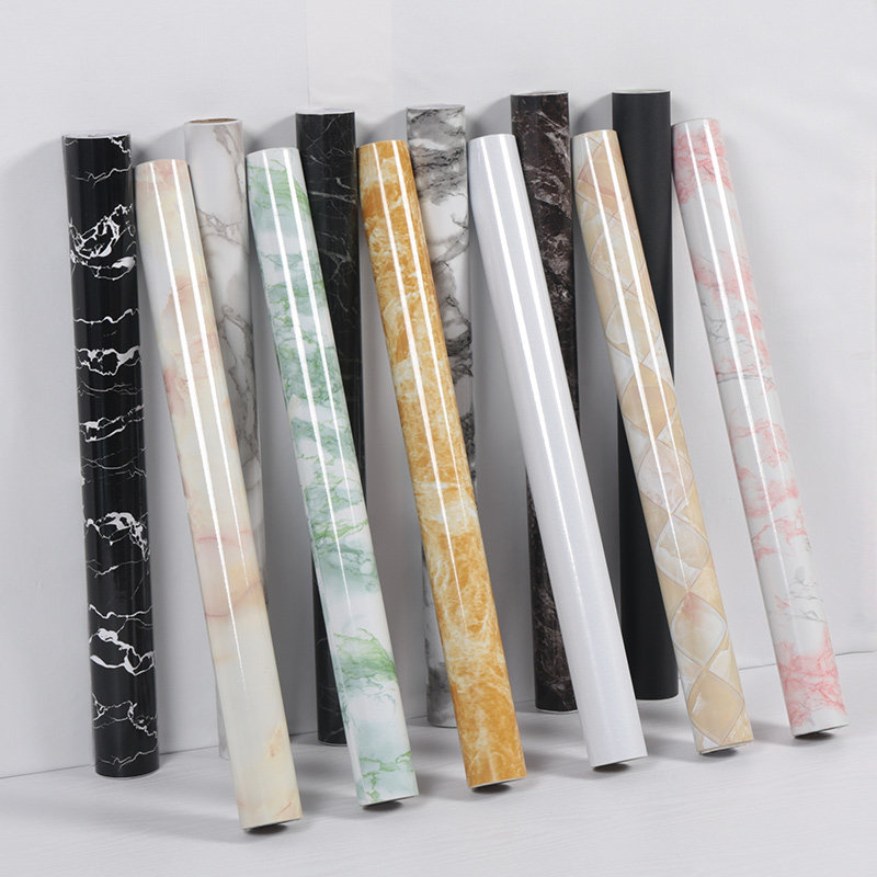 加厚防水pvc木纹贴纸自粘墙纸衣柜橱柜桌面旧房家具翻新新壁纸