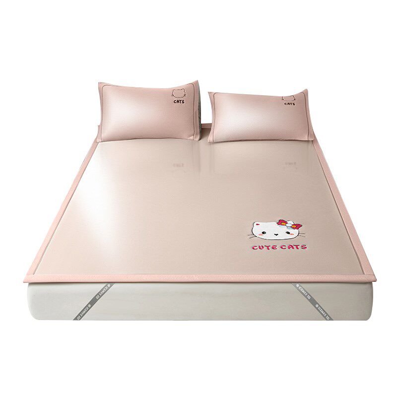 卡通冰丝凉席夏天学生宿舍单人夏季可机洗2025新款冰丝软席三件套