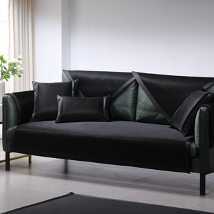 沙发垫夏季夏天款冰丝皮防滑坐垫子简约现代凉席垫四季通用靠垫套