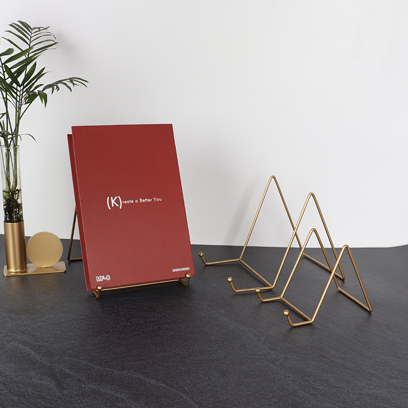 简约装饰杂志瓷盘子支架展示架钟表托架盘架相框架托铁艺架子