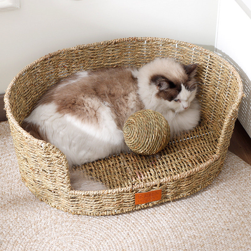 藤编窝狗窝猫窝四季通用猫抓板窝大猫咪床凉席垫子宠物用品,宠物/宠物食品及用品,猫窝/屋/帐篷/沙发,淘宝优惠券,粉丝福利购,淘宝优惠卷