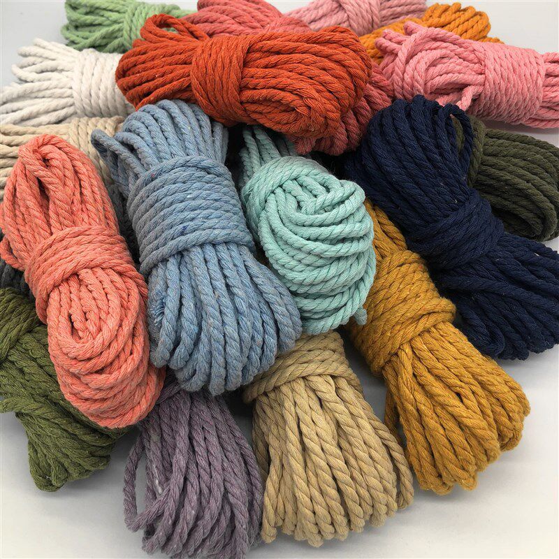 5MM彩色麻绳粗酒吧复古装饰猫爬架捆绑无弹力手工绳子DIY红哑光