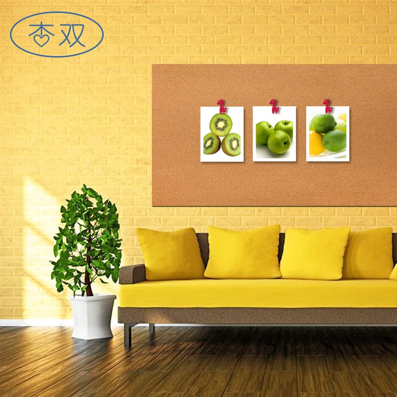 杏双 8MM软木板卷材墙板定制照片墙留言板告示板宣传栏幼儿园背胶