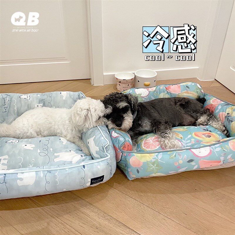 宠物狗狗猫咪冷感窝四季通用枕头垫子透气春夏降温方圆形可爱凉窝