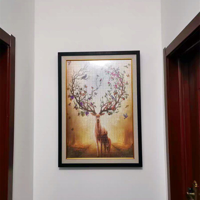 拼图框定制216至2000片30寸1000片50*75cm创意画框相框底托盘框