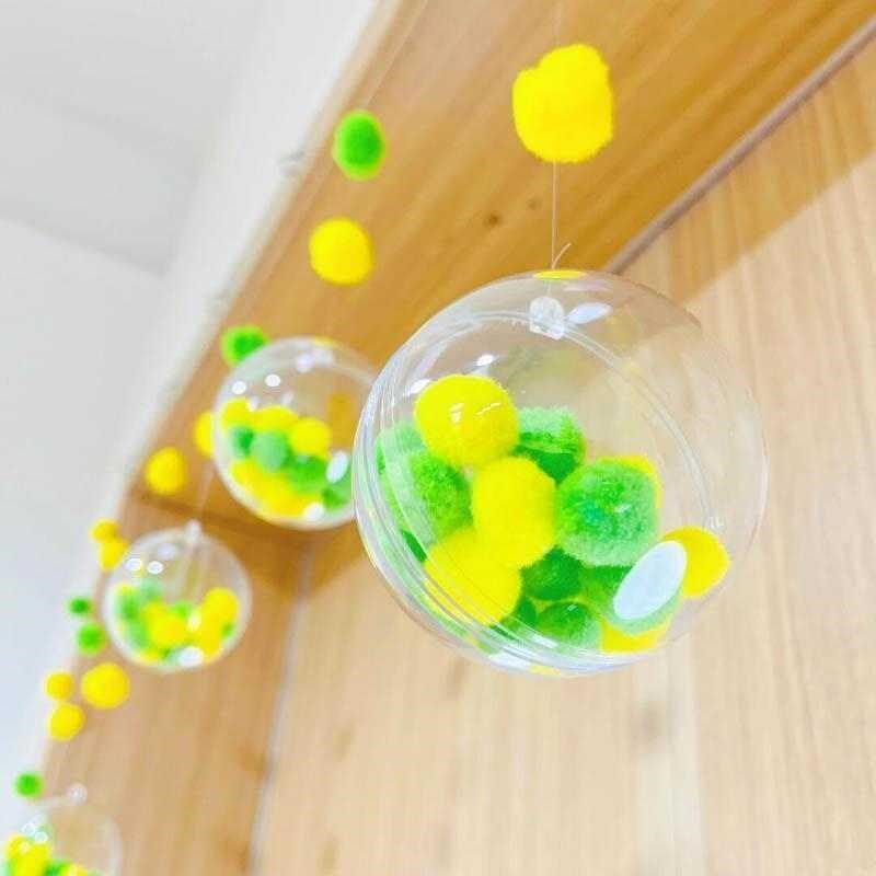 幼儿园春季开学氛围装饰塑料球吊饰儿童乐园屋顶空中挂件蝴蝶拉花