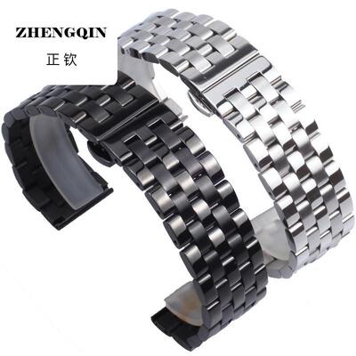 适用留梵表带男手表链代用伯爵万国阿玛尼精工不锈钢精钢表带20 2