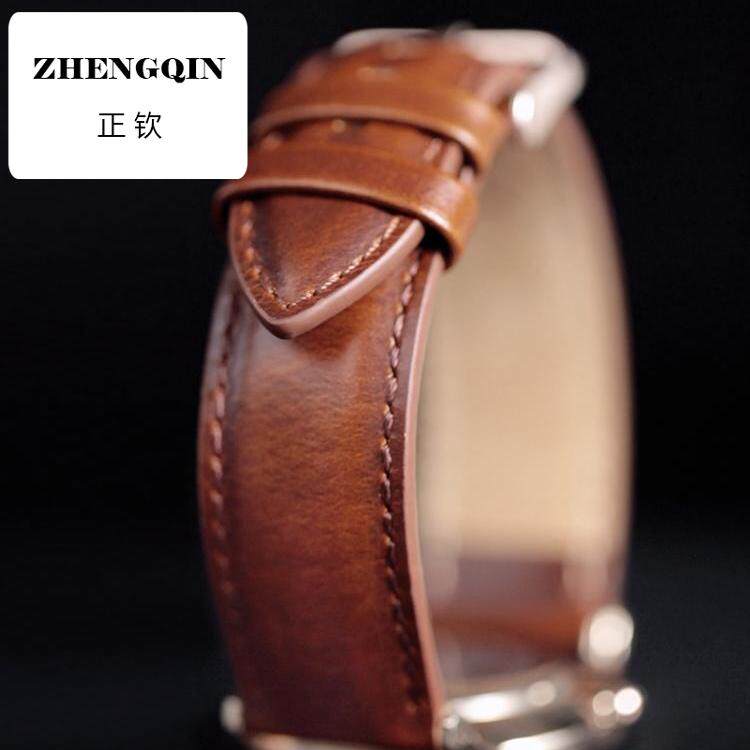 适用真皮表带男平纹手表带女配件表链代用DW浪琴卡西欧天王飞亚达