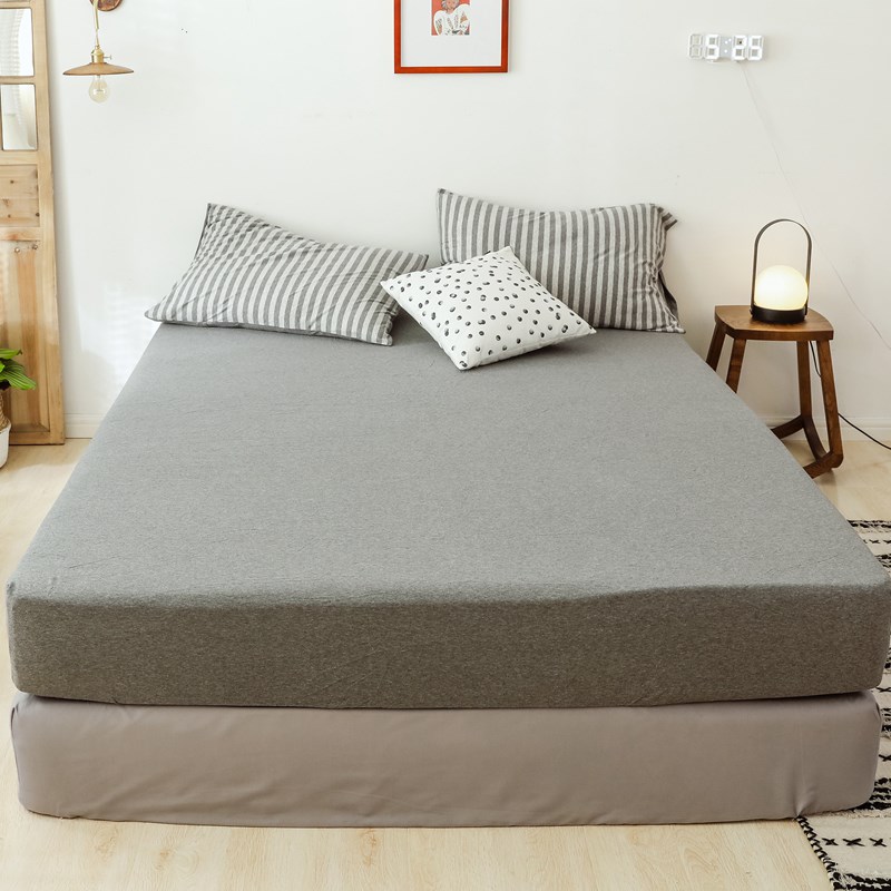 天竺棉针织棉全棉单品床单床笠单件纯色软糯亲肤裸睡床品被单舒适