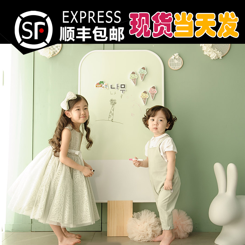 韩国儿童画板磁性写字板墙挂式幼儿涂鸦白板家用可擦写小号练字板