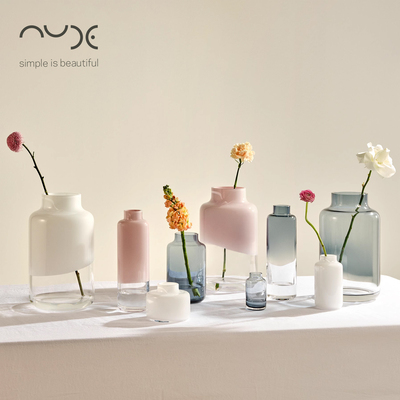 土耳其NUDE进口Magnolia木兰花瓶水晶玻璃装饰花器摆件彩色极简