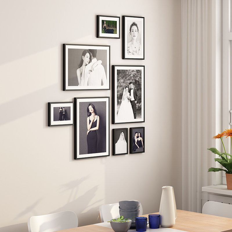 照片墙组合相框挂墙不规则高级感全家福婚纱照宝宝相片打印做成框