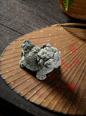 可爱卡通小龙龟精品可养鱼缸造景盆栽桌面装饰创意运财龟茶宠摆件