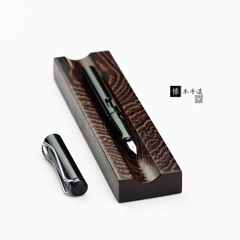纯手工实木鸡翅木笔搁单槽双槽笔托红木三槽钢笔架签字笔通用笔卧,文具电教/文化用品/商务用品,笔搁,淘宝优惠券,粉丝福利购,淘宝优惠卷
