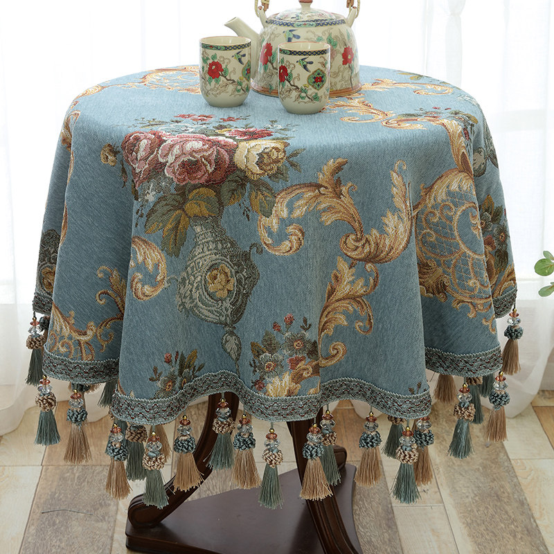 欧式圆形酒店大圆桌桌布布艺中式家用餐桌布小圆桌正方形茶几台布,居家布艺,桌布,淘宝优惠券,粉丝福利购,淘宝优惠卷