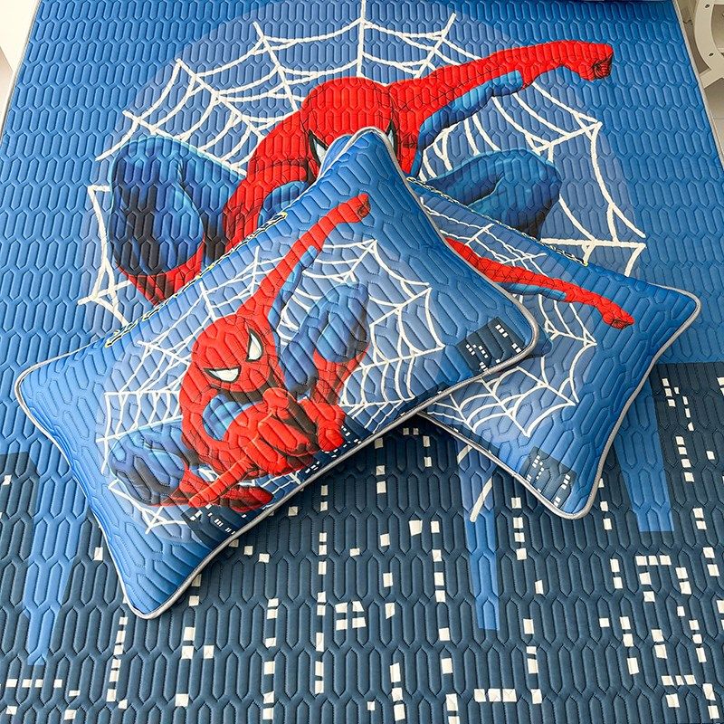 儿童床男孩男童卡通蜘蛛侠冰丝乳胶枕套30*50小孩小学生夏凉枕头,床上用品,枕套,淘宝优惠券,粉丝福利购,淘宝优惠卷