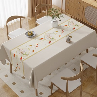 现代简约风桌布免洗防油防水防烫2025新款长方形茶几客厅家用桌布