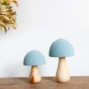 森系玄关木质手工造景蘑菇客厅茶几摆件餐厅幼儿园儿童房小装饰品