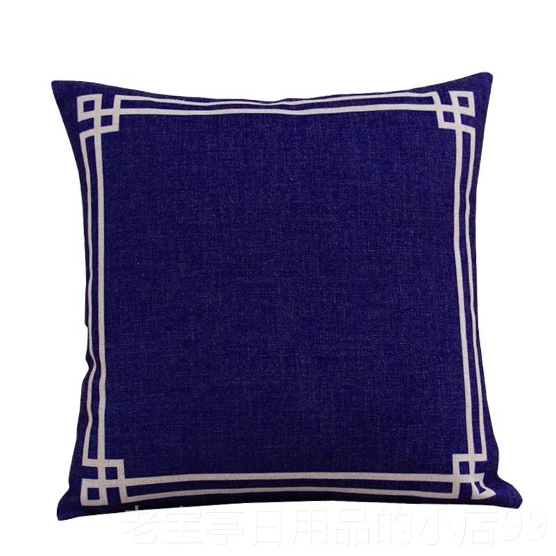 正品北欧含麻别致花纹靠垫枕美棉式汽车办公室样抱板房靠背枕抱枕