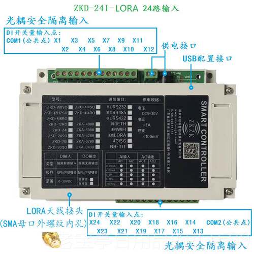 正品无线io模plc远程控制开关块量讯号无采集传输pl线c无通讯线遥