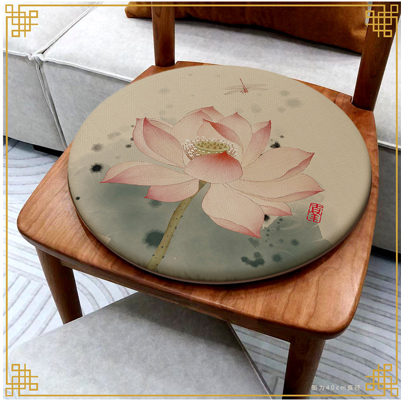 中式仿古圆形椅垫椅子餐椅鼓凳坐垫家具圈椅阳台藤椅茶椅印花垫子,居家布艺,椅垫,淘宝优惠券,粉丝福利购,淘宝优惠卷