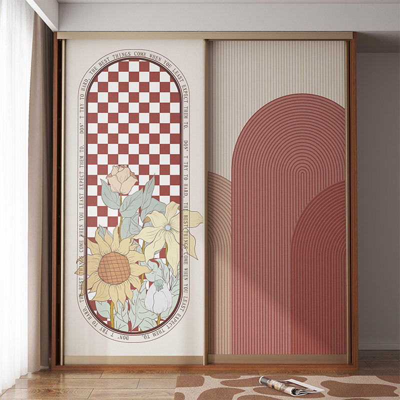 装万家房间大衣柜门改造贴纸家具翻新壁纸卧室玻璃门装饰移门贴画,家居饰品,软装墙贴,淘宝优惠券,粉丝福利购,淘宝优惠卷