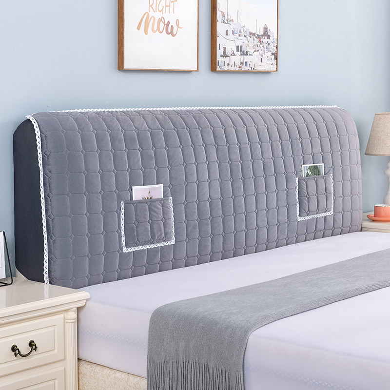 全包绒布布艺床头罩加厚夹棉床头套罩弹力软包沙发靠垫翻新防尘罩,居家布艺,床头罩,淘宝优惠券,粉丝福利购,淘宝优惠卷