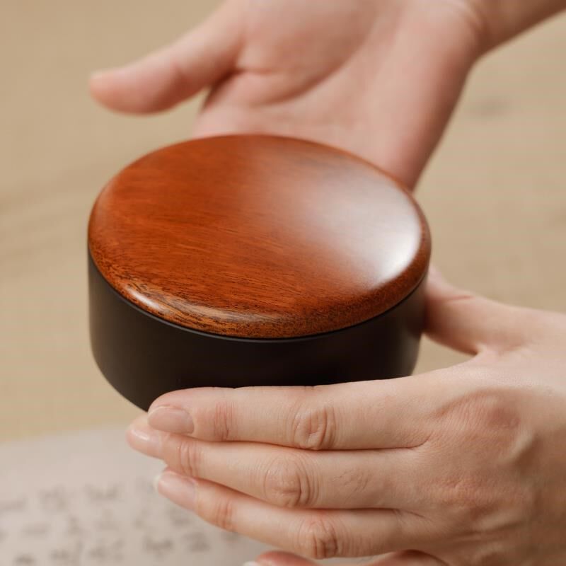 罗纹砚台 原石带盖学生初学者墨海3/4/5寸 书法专用毛笔文房四宝