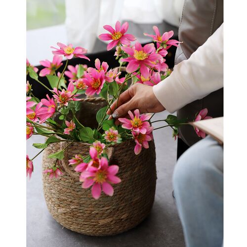 芙菡仿真小野菊田园铁线莲假花家居客厅餐桌装饰摆件婚庆布置