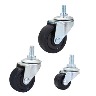 橡胶型轮子CSTUN CSTUNS50 75A 丝杆工业脚轮