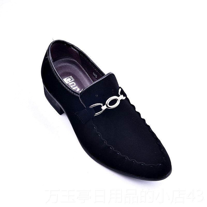 高档新款英伦商务休闲皮鞋透气性春尖头皮鞋秋韩磨式新潮皮鞋黑色,流行男鞋,休闲皮鞋,淘宝优惠券,粉丝福利购,淘宝优惠卷