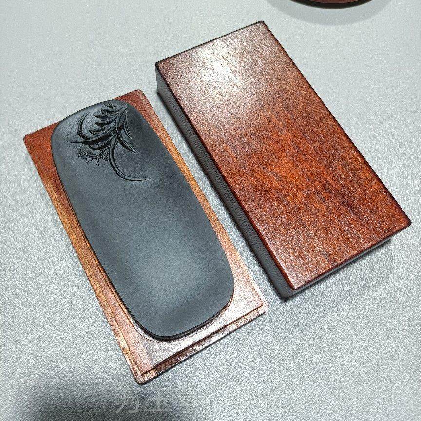 高档墨碟砚146*1cm歙砚黑.龙潭砚石天然石头砚台可以选4配木*盒,文具电教/文化用品/商务用品,砚台,淘宝优惠券,粉丝福利购,淘宝优惠卷