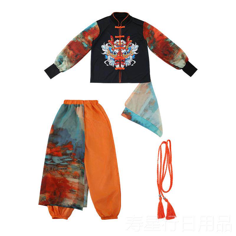 正品新款年会人古装汉服国潮墨风装男女中国风古典成舞水爵士舞演