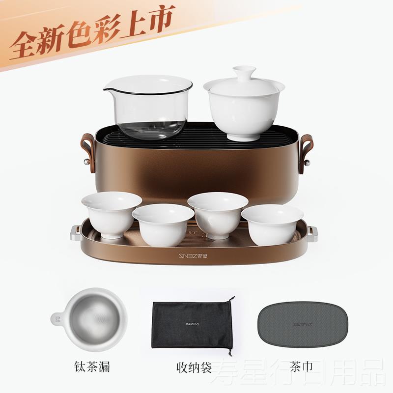 正品哲品纯旅行功夫钛茶具套装便携式户外露营端杯钛高泡茶壶快客