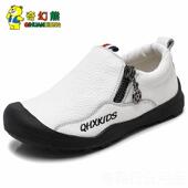 男童童皮鞋 软底儿豆小男宝宝单鞋 202鞋 正品 4秋季 豆牛皮白色表演休