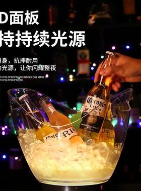 塑料亚my24602t克力光加厚透明元宝发光冰酒吧kv啤桶酒冰块发方形