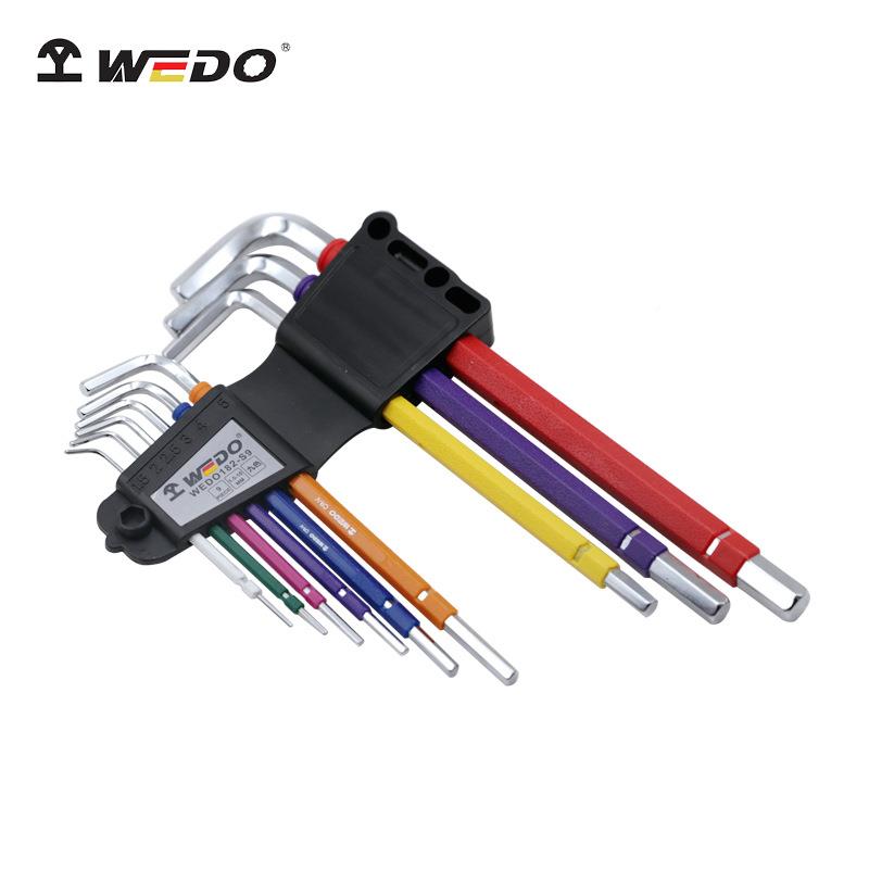 WEDO维度9pc注塑柄镜面特平长头内六728角工业s级钢制内六扳角汽