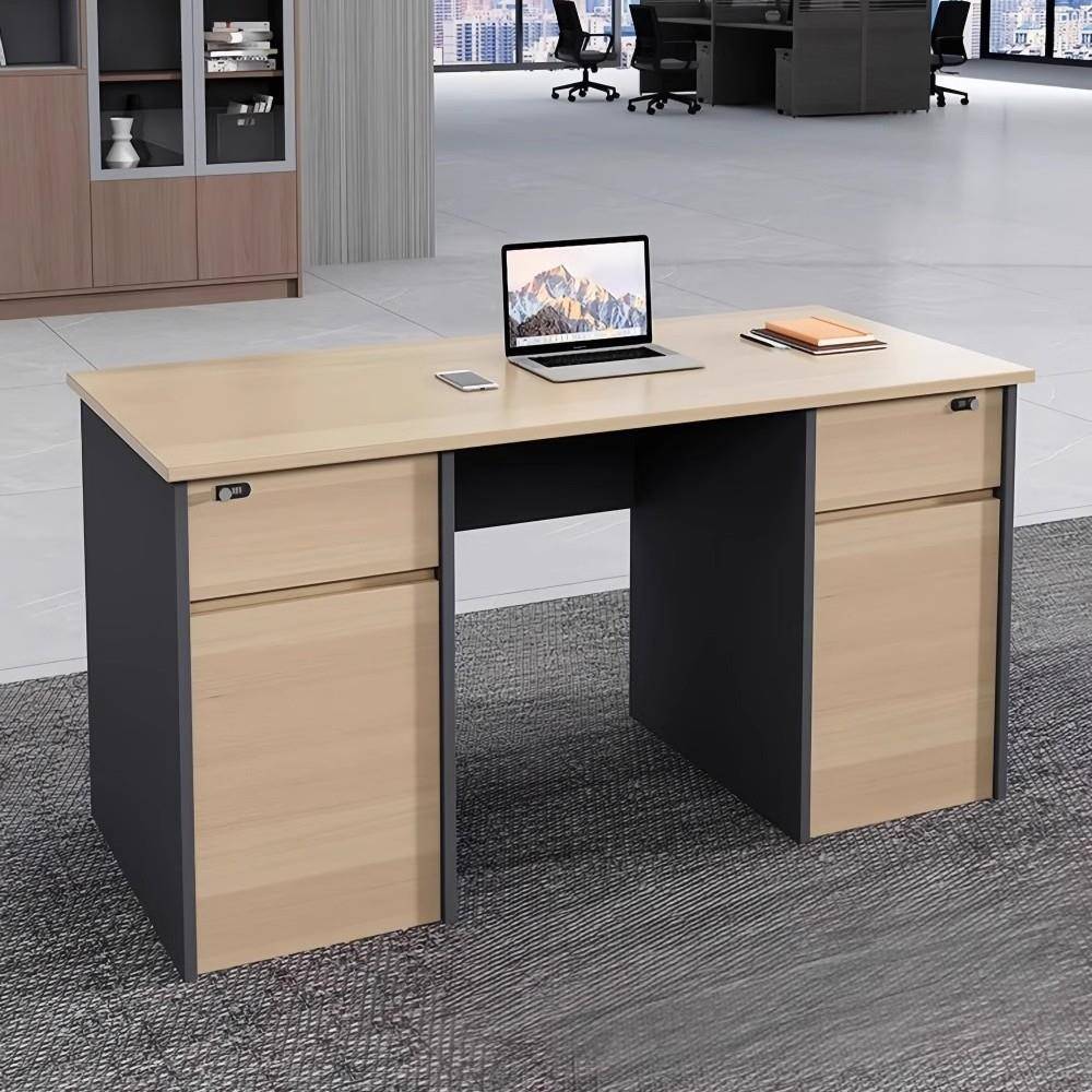 室职员公办桌简约HY-52单人电桌椅组合学脑校办公财务书桌1.2米1.