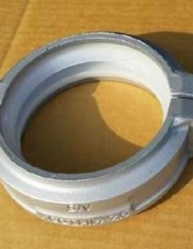 白色国内DN65衬塑球墨铸铁沟槽钢管卡规格齐标全塑衬槽钢件给水管