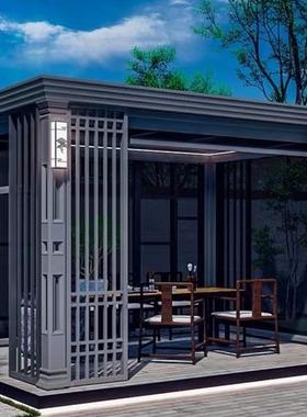 新中式凉亭铝合别墅33510花园凉铝艺金户外凉亭庭院现代室外闲亭