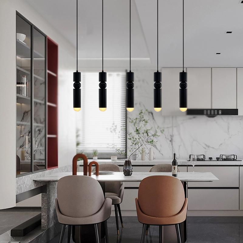 卧f室轻奢可升玻降创厅意吊灯现代别墅lot85公寓跃层璃客楼梯长吊