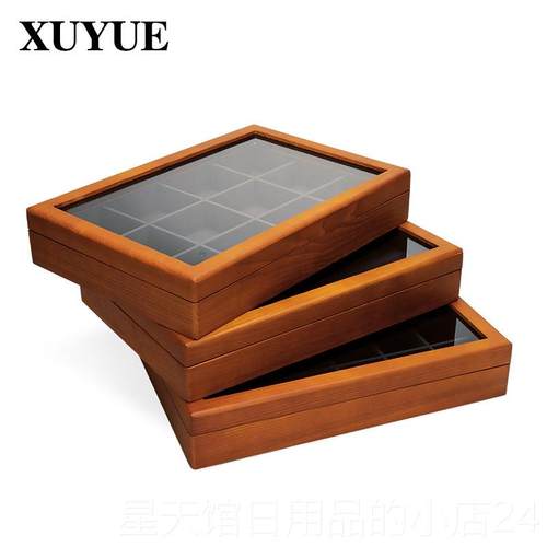 正品首饰展示托 托展盘实针木带盖子首饰盒炼戒指耳珠宝展示项盘