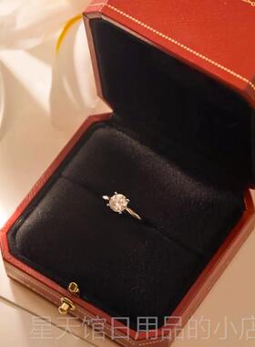 正品红色对古戒盒高求档婚订婚结婚戒覆指盒首饰盒欧式饰品收纳盒